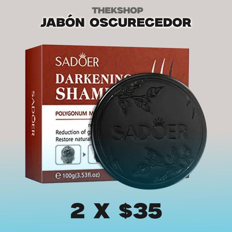 Jabón Oscurecedor SADOER® 👨🏽‍🦱🧼 La Solución Elegante para las Canas