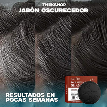 Jabón Oscurecedor SADOER® 👨🏽‍🦱🧼 La Solución Elegante para las Canas